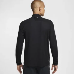 Fitness And Gym Tops*Nike Trail Long Sleeve Mid Layer T-Shirt in Black