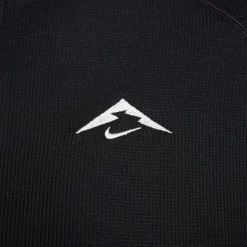 Fitness And Gym Tops*Nike Trail Long Sleeve Mid Layer T-Shirt in Black