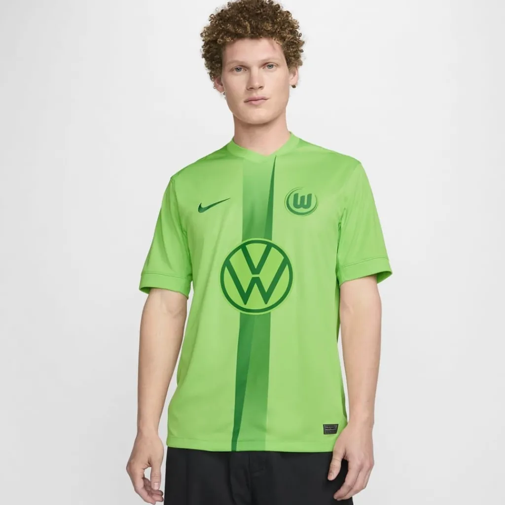 Football And Rugby Clothing*Nike Wolfsburg Home Shirt 2024 2025 Adults in Green