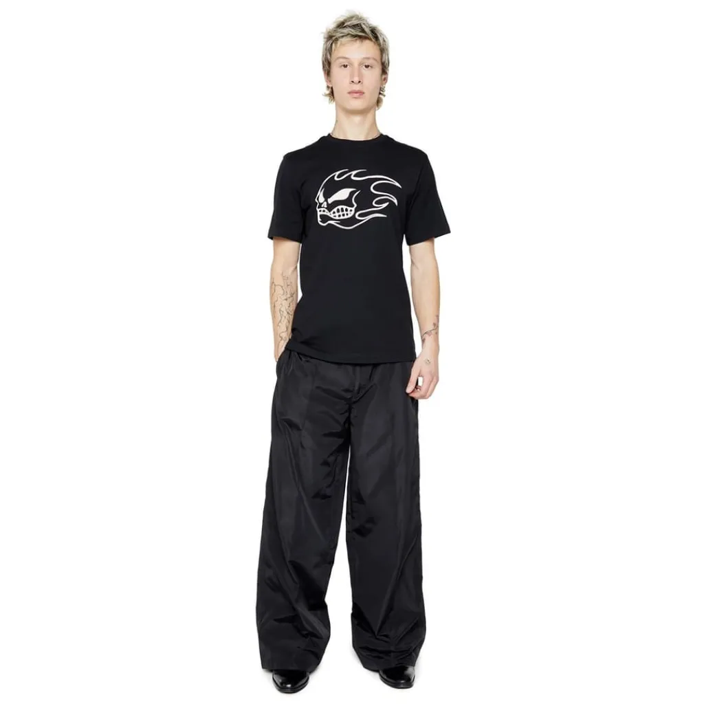 Trousers*No Fear Nylon Tailored Pant in Black