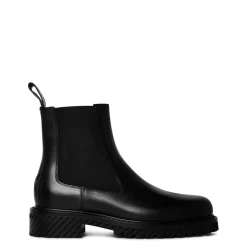 Boots*Off White Combat Chelsea Boots in Black