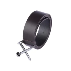 Belts*Off White Crossed Nail Belt in Black