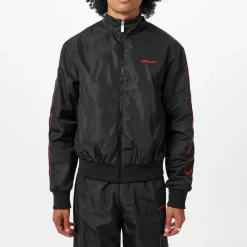 Tracksuits*Off White Diagonal Tracktop in Black
