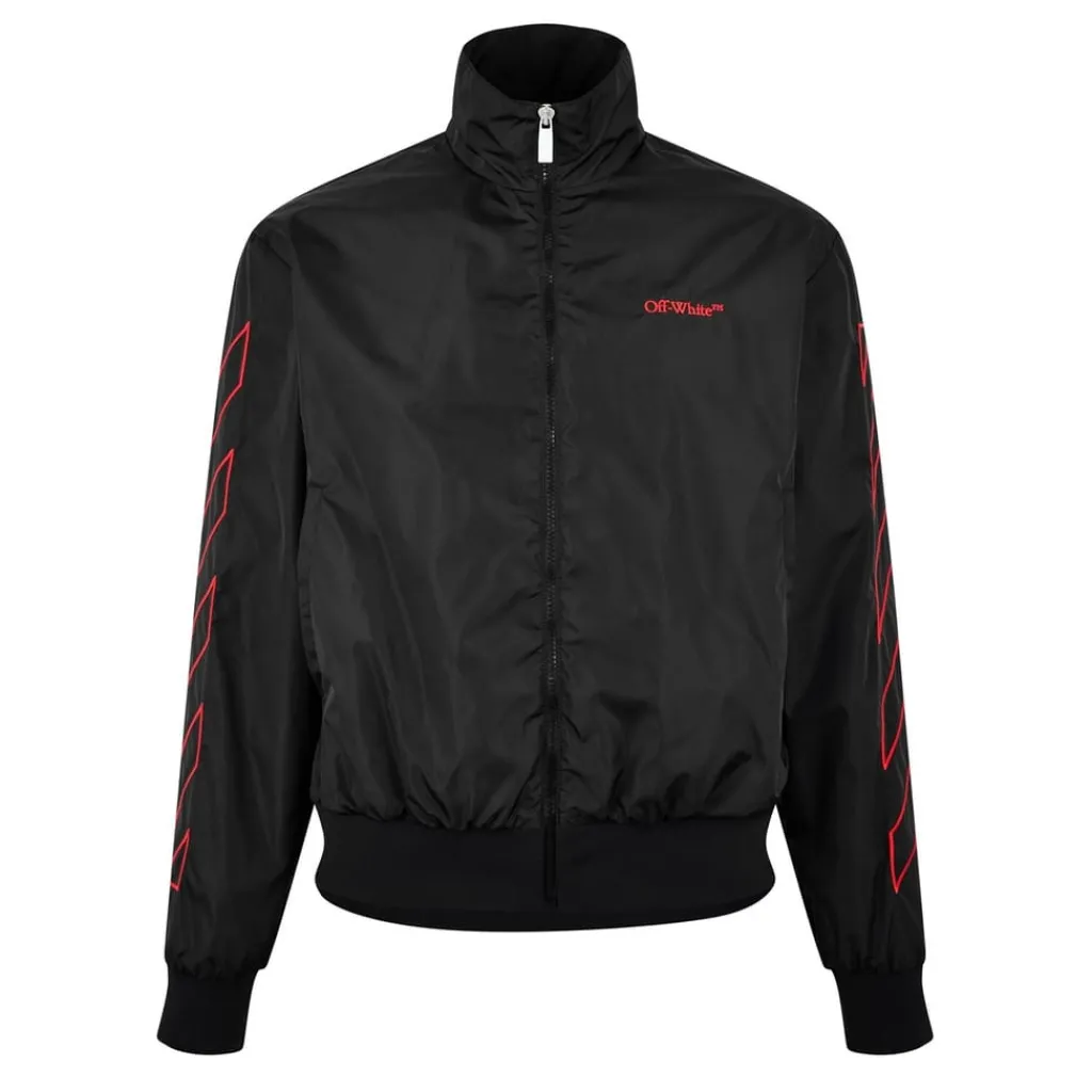 Tracksuits*Off White Diagonal Tracktop in Black