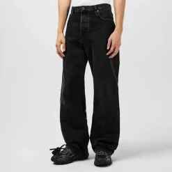 Jeans*Off White Diagonals Relax Jeans in Black