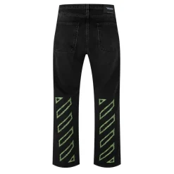 Jeans*Off White Diagonals Relax Jeans in Black