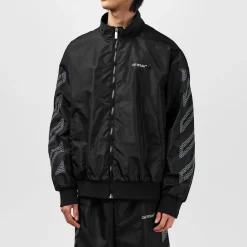 Tracksuits*Off White Diagonals Tracksuit Top in Black