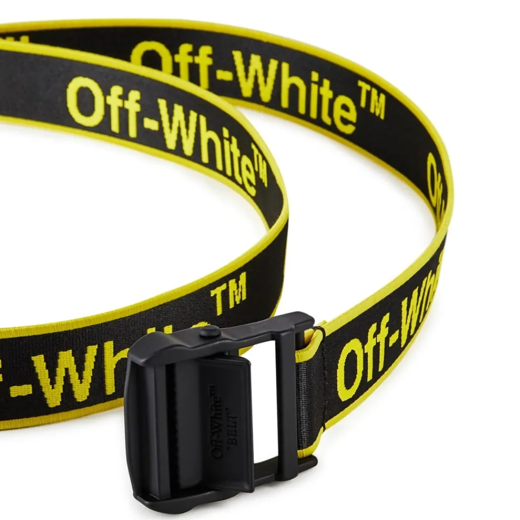 Belts*Off White Graphic Industrial Belt in Black