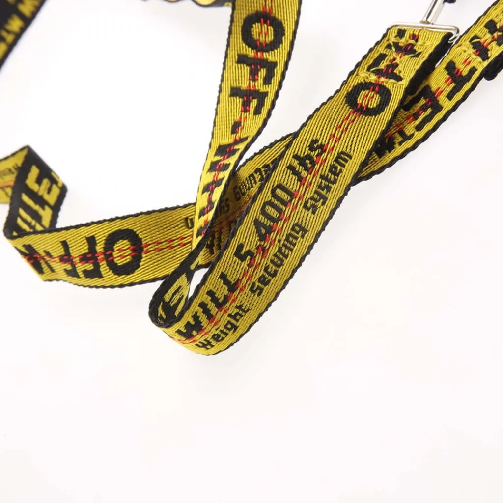 Assorted*Off White Ind Belt Airpods Strap in yellow black