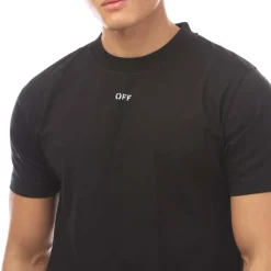 T-Shirts And Vests*Off White Logo Print T-Shirt in Black