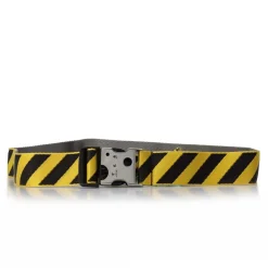 Belts*Off White Meteor Tuc Stripe Tape Belt in yellow black