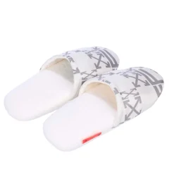 Footwear|Beach Shoes*Off White Monogram Slippers in Cream grey