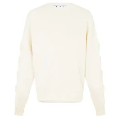 Knitwear*Off White Off 3d Diag Knit Crw in Beige