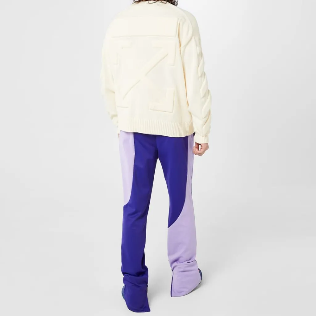Knitwear*Off White Off 3d Diag Knit Crw in Beige