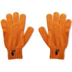Gloves-Scarves-Umbrellas*Off White Off Em Logo Glv in Orange