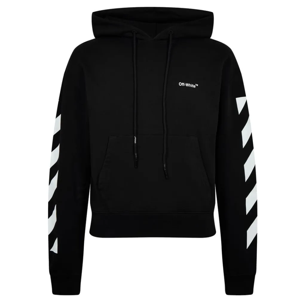 Hoodies*Off White Off Helvetc Os Hoody in Black