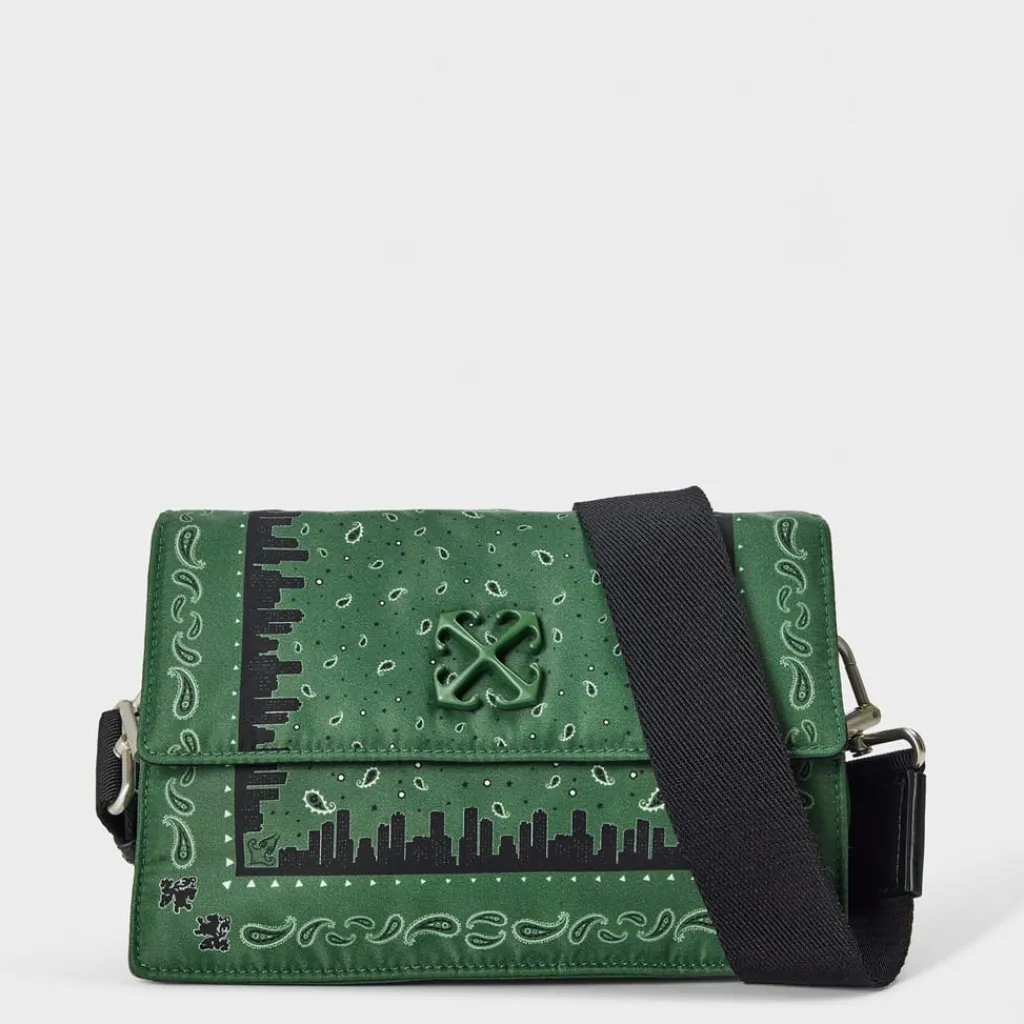 Bags*Off White Off Jitney Paisley Cross Body with Detachable Strap in Multi