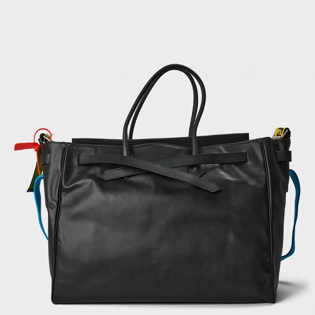 Bags*Off White Off Tote Handbag in Black