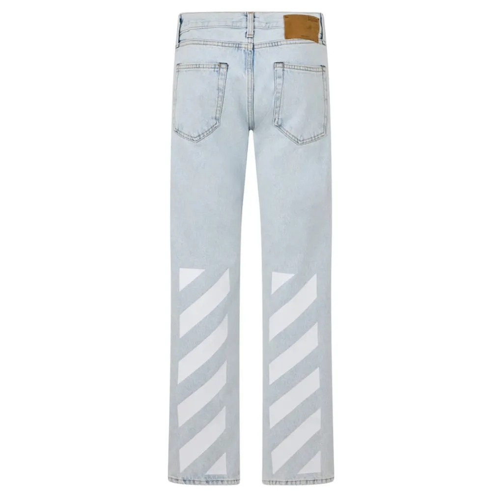 Jeans*Off White Slim Fit Jeans in Blue