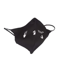 Gloves-Scarves-Umbrellas*Off White Swimming Simple Mask in Black-White