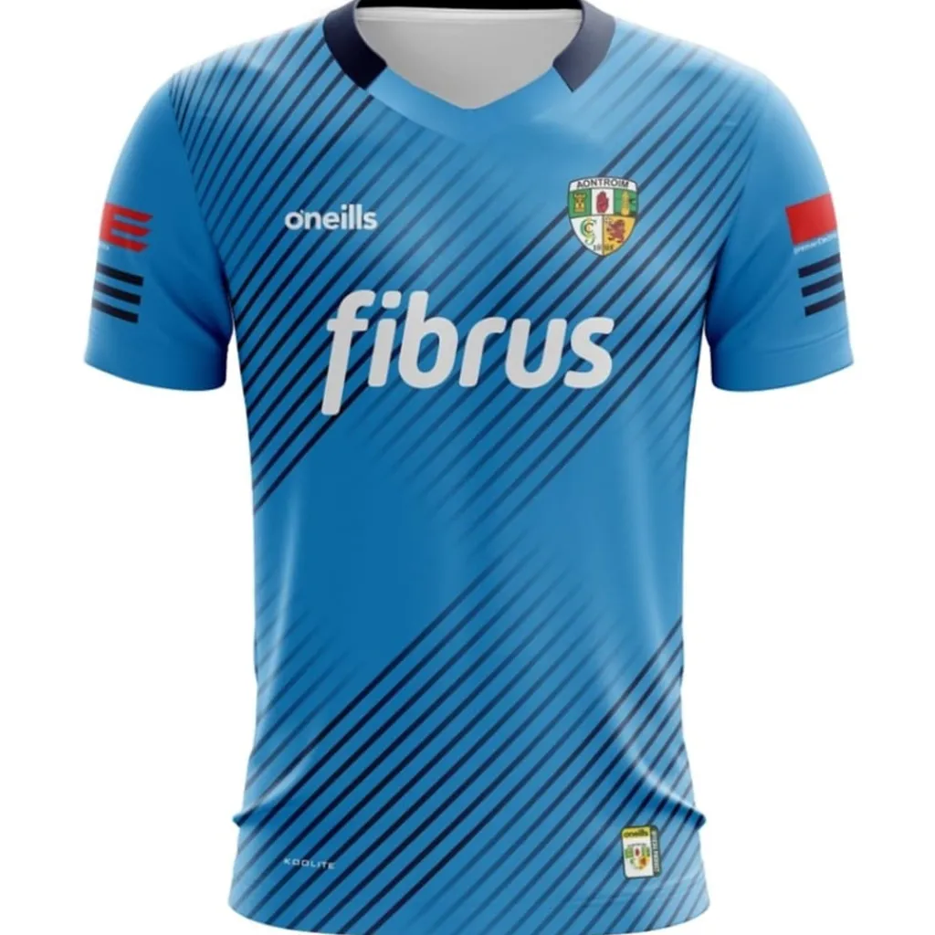 Fitness And Gym Tops*ONeills Antrim Training Jersey Senior in Blue