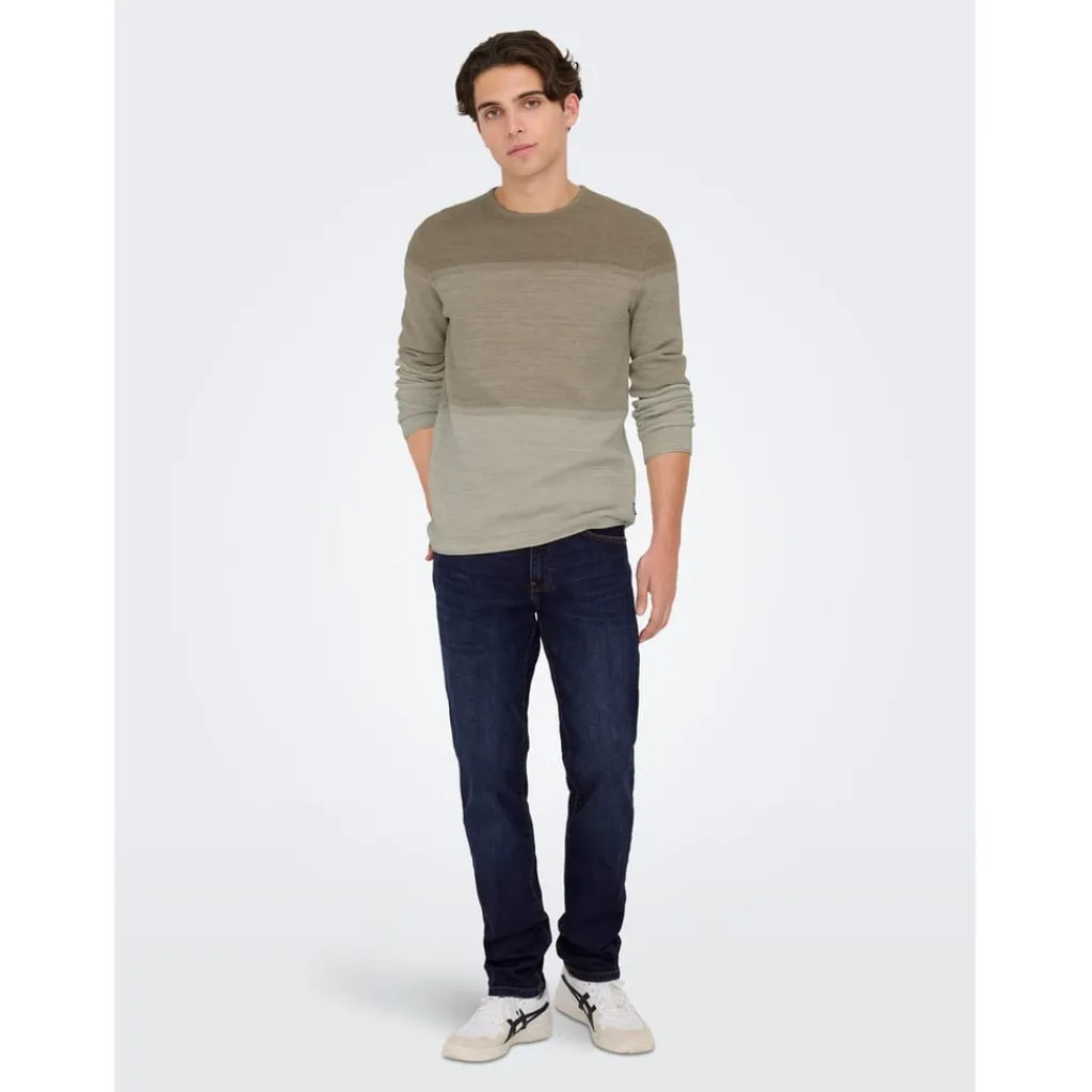 Jeans*Only and Sons Five Pocket Tapered Jean in Blue