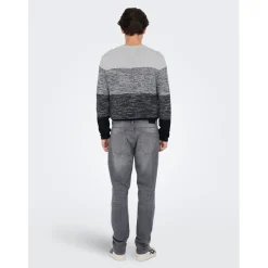 Jeans*Only and Sons Five Pocket Tapered Jeans in Grey