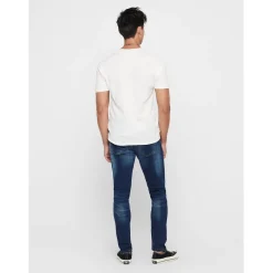 Jeans*Only and Sons Pim Tapered Five Pocket Jean in Blue
