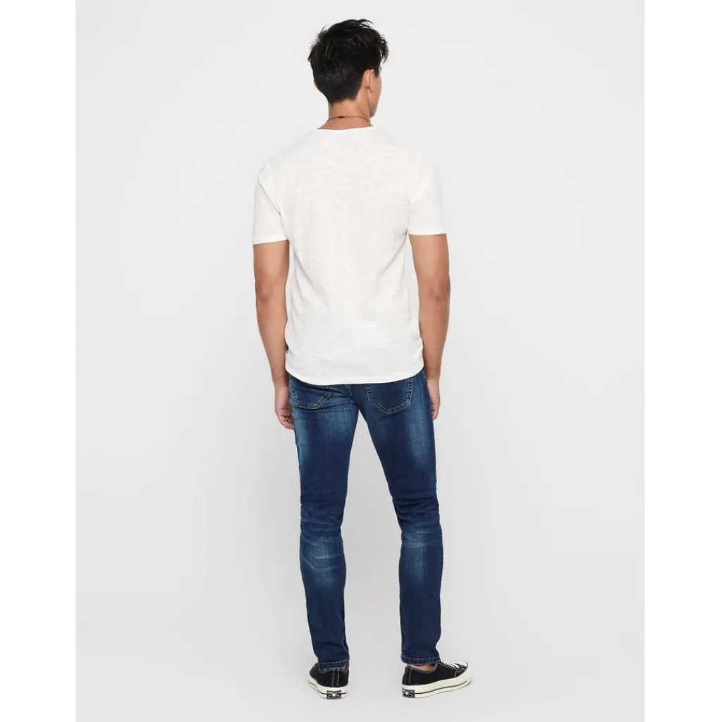 Jeans*Only and Sons Pim Tapered Five Pocket Jean in Blue