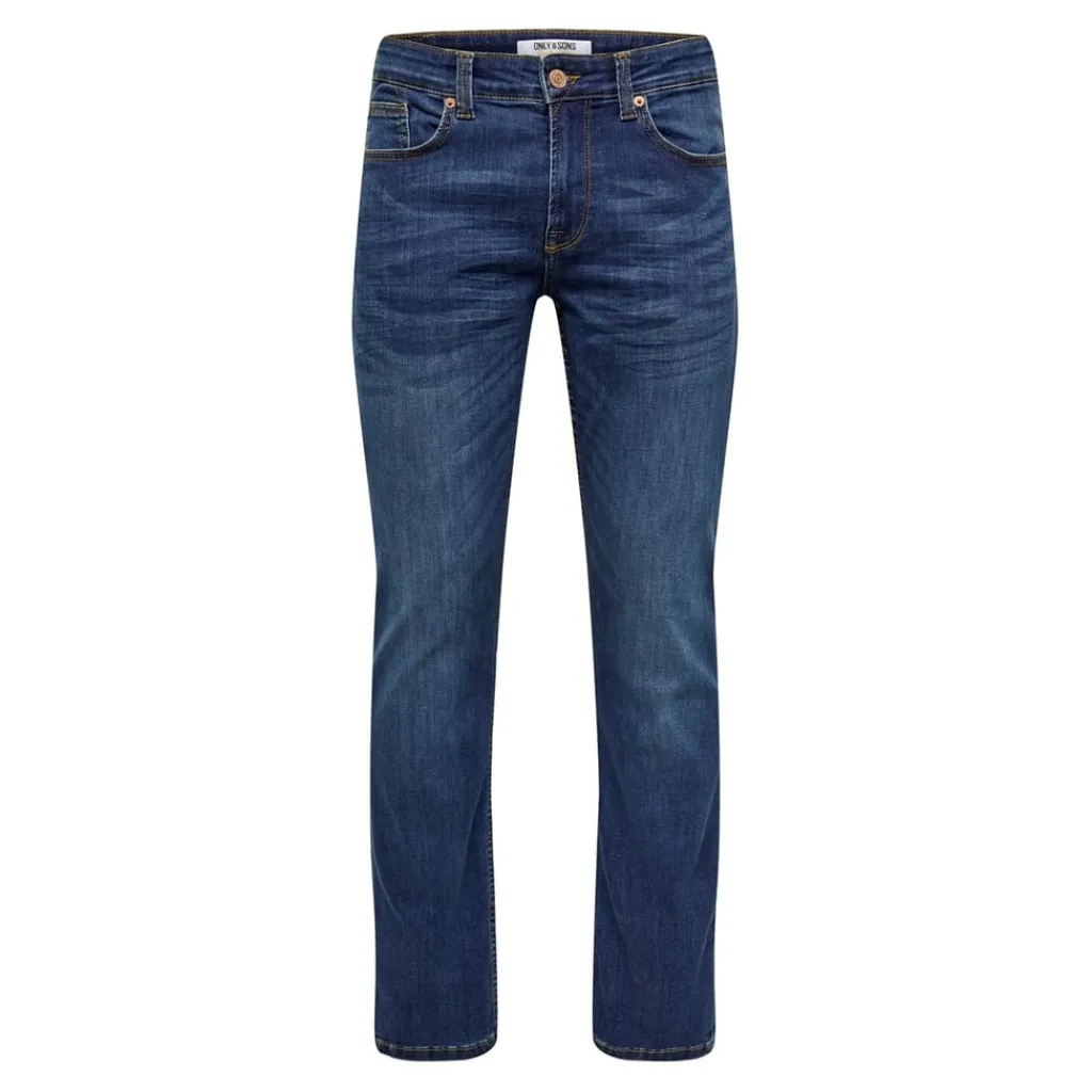 Jeans*Only and Sons Pim Tapered Five Pocket Jean in Blue