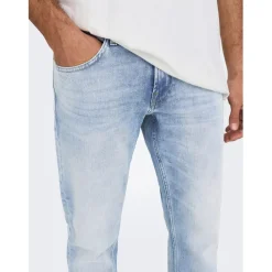 Jeans*Only and Sons Tai Tapered Five Pocket Jean in Blue