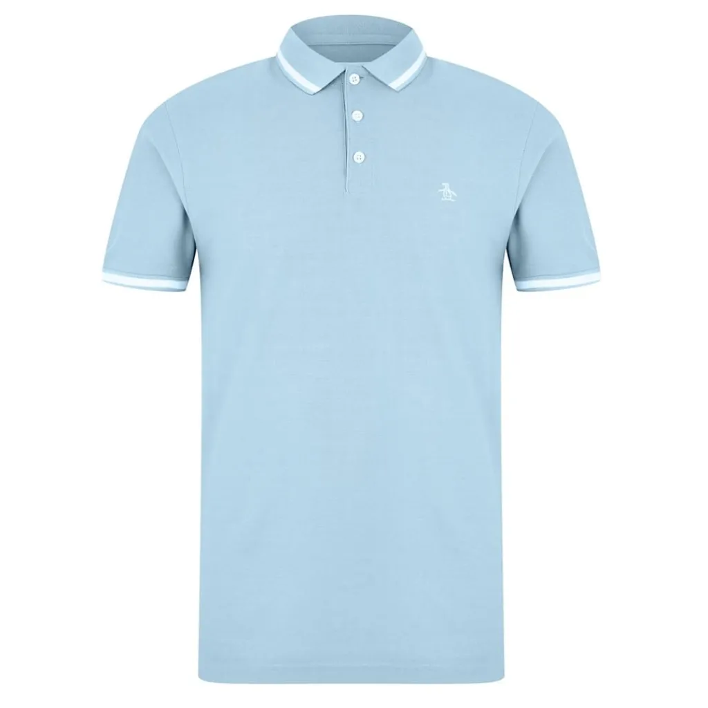 Polo Shirts*Original Penguin Con Tip Regular Fit Polo Shirt in Blue