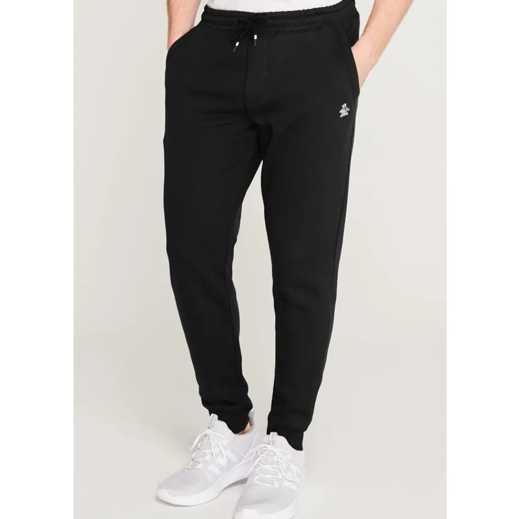 Trousers*Original Penguin Fleece Joggers in Black