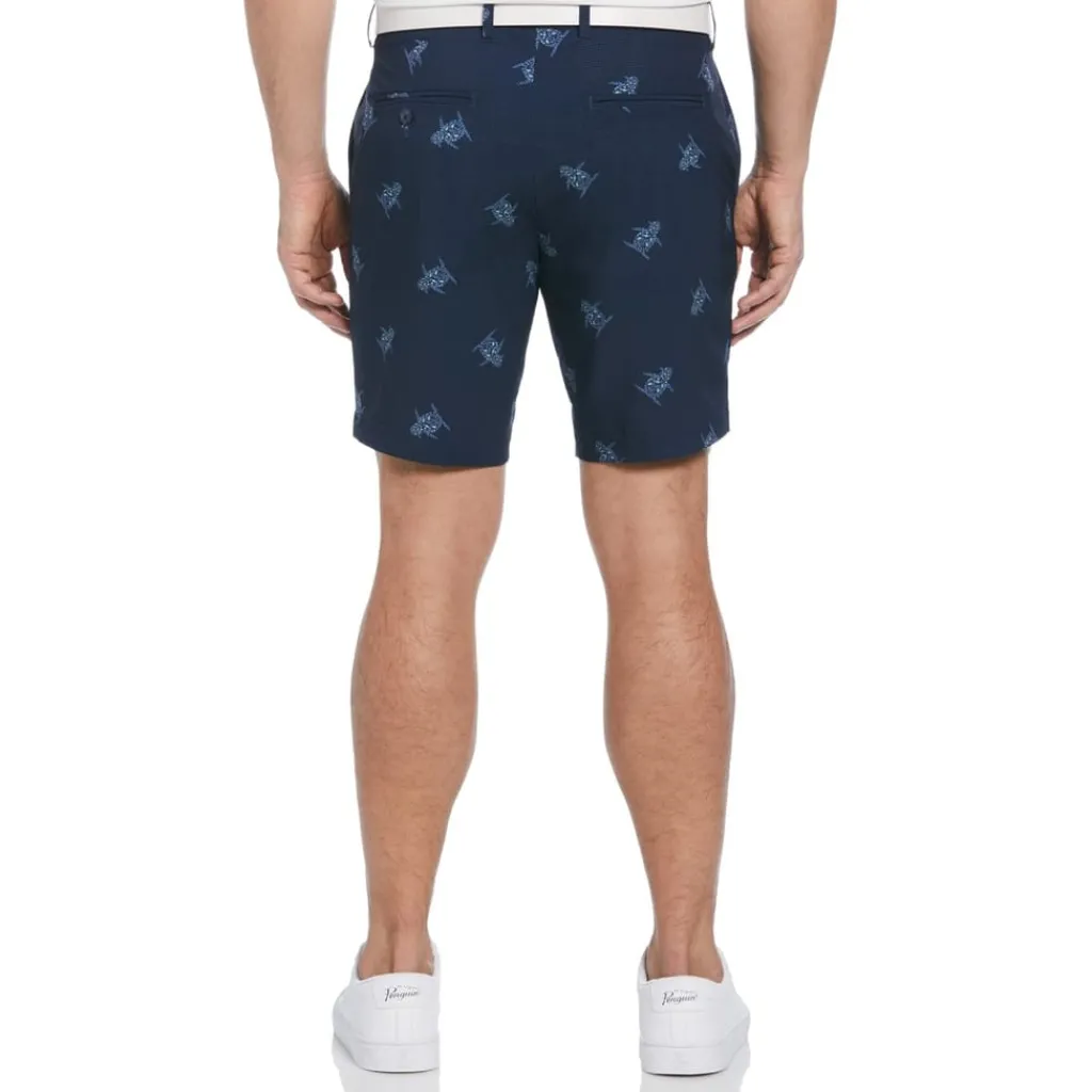 Fitness And Gym Shorts*Original Penguin Golf Floral Athletic Shorts in Blue