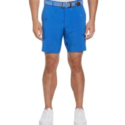 Fitness And Gym Shorts*Original Penguin Golf Pete Emdry Animal Patterned Shorts in Blue