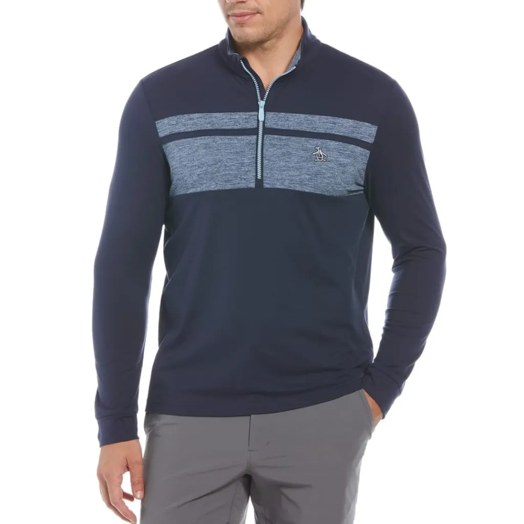 Sweatshirts*Original Penguin Golf Zip Neck Regular Fit Sweatshirt in Blue