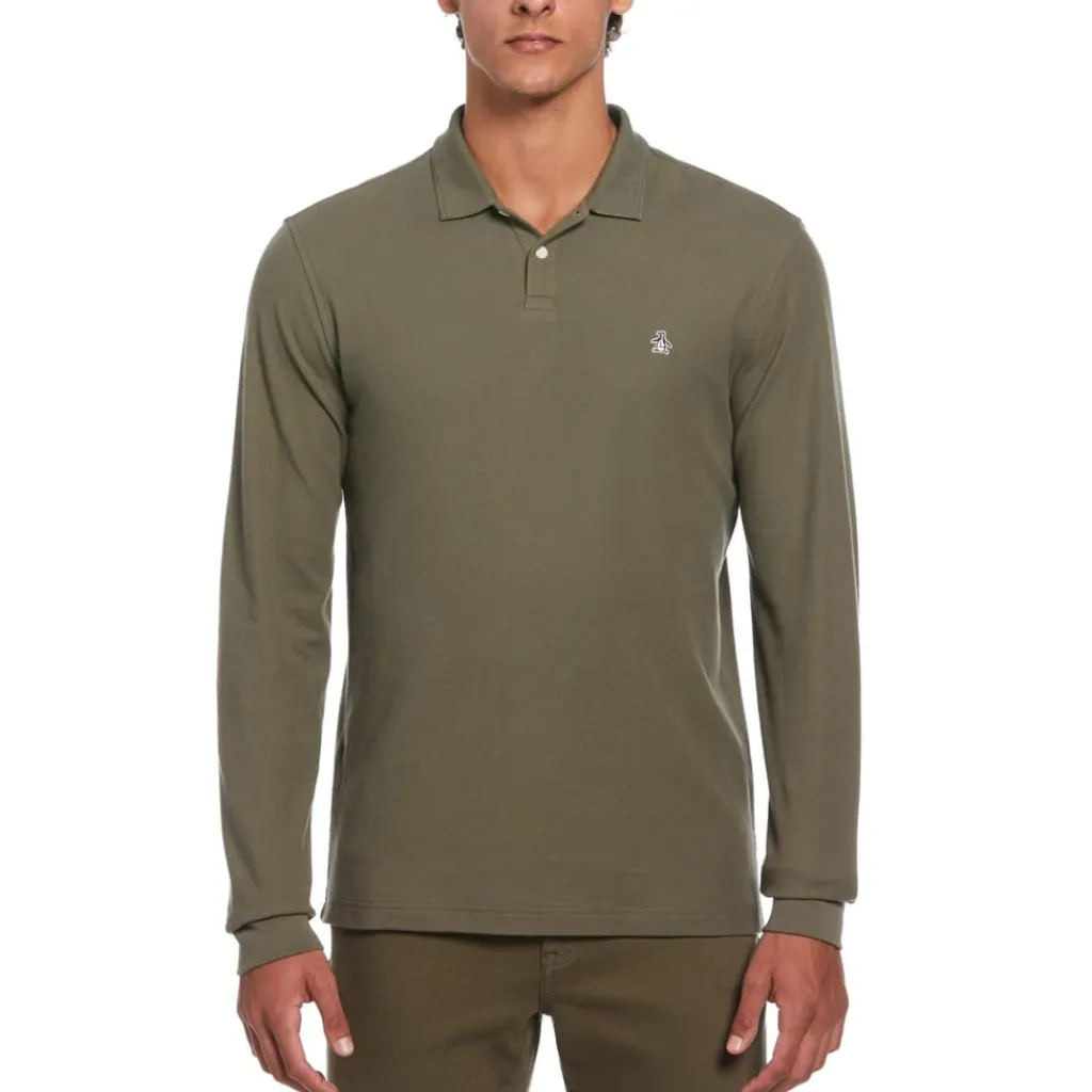 Polo Shirts*Original Penguin Long Sleeve Regular Fit Polo Shirt in Multi