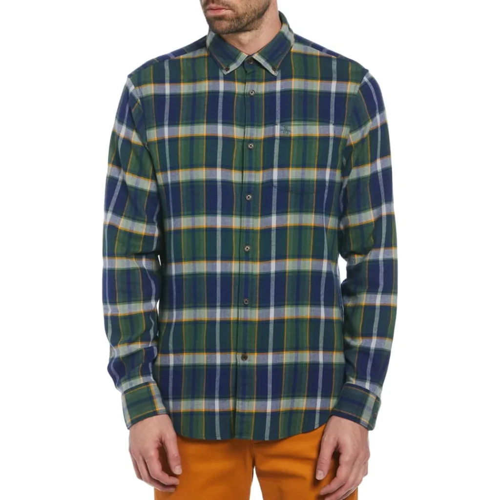 Shirts*Original Penguin Long Sleeve Regular Fit Shirt in Blue