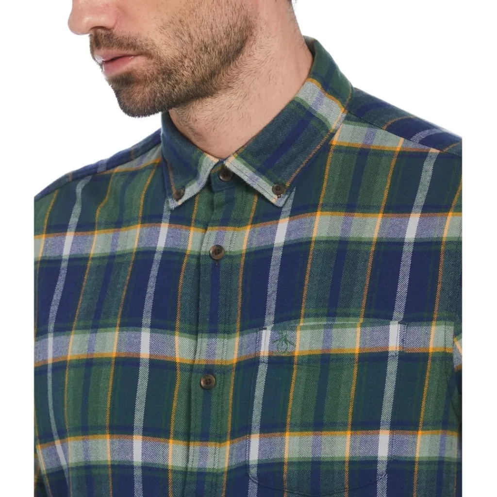 Shirts*Original Penguin Long Sleeve Regular Fit Shirt in Blue