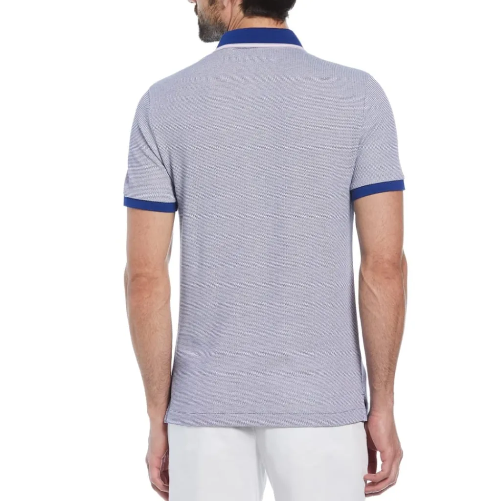 Polo Shirts*Original Penguin Mens Penguin Jacquard Polo Shirt in Grey