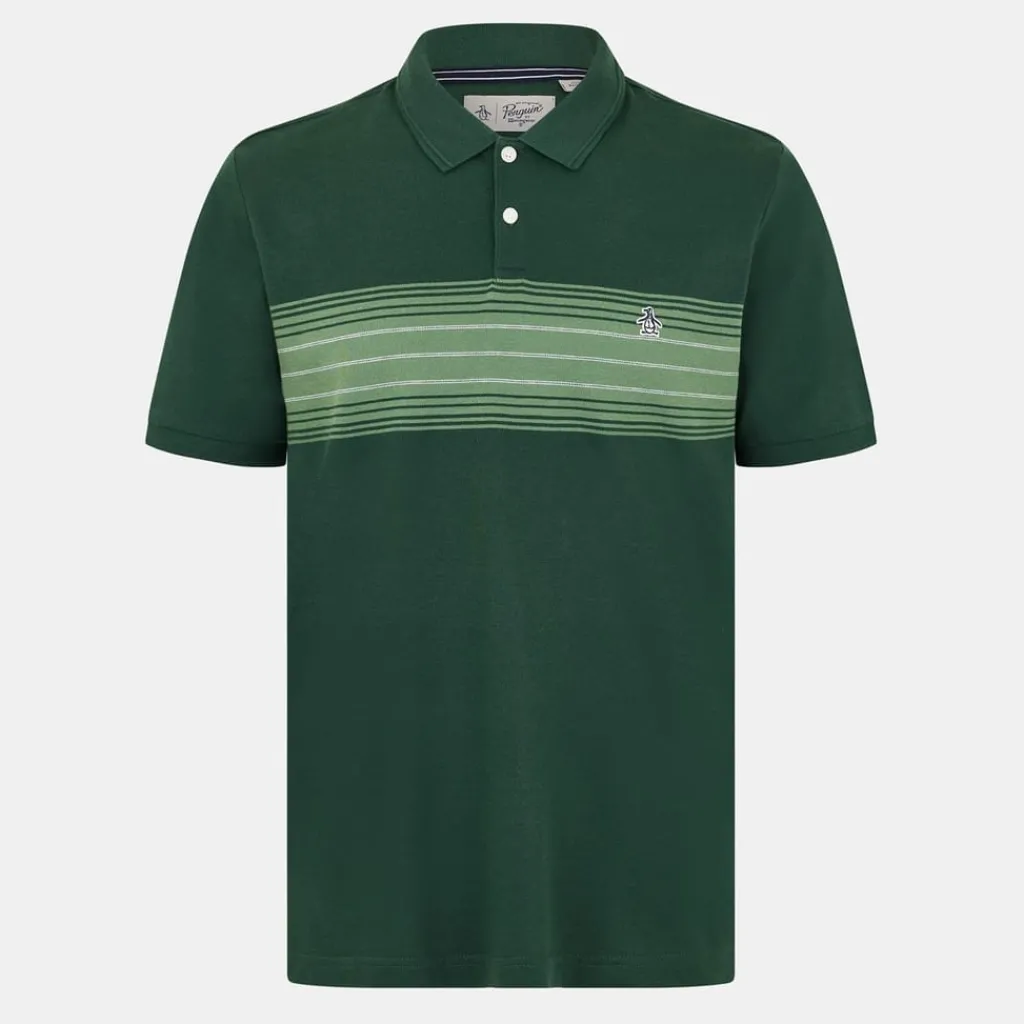 Polo Shirts*Original Penguin Striped Regular Fit Shirt in Green