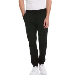 Trousers*Original Penguin Tapered Fit Drawstring Cargo Pants in Black