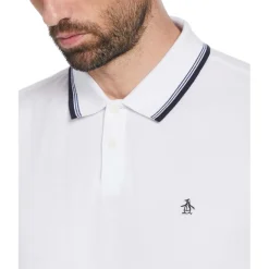 Polo Shirts*Original Penguin Tipped Pique Polo Shirt in White