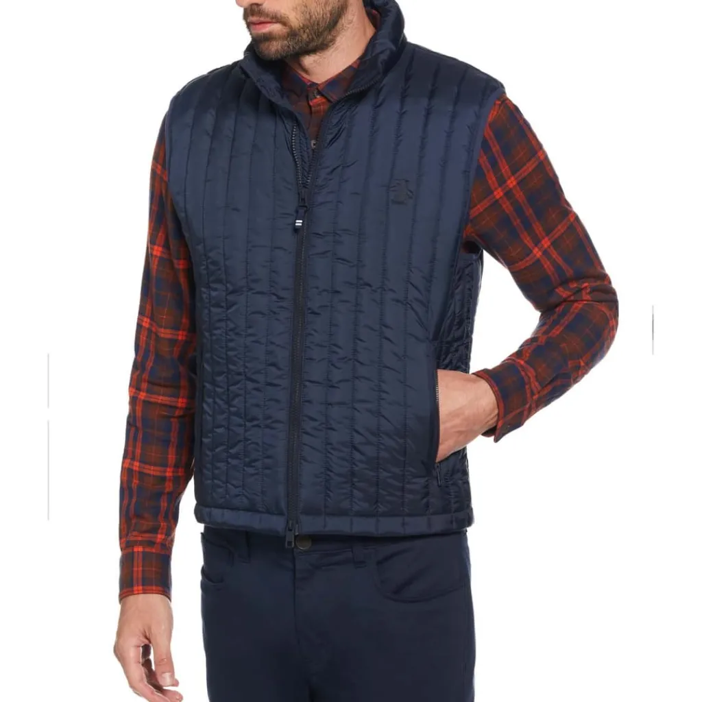 Coats And Jackets*Original Penguin Vertical Quilted Gilet in Navy