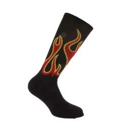 Underwear And Socks*Palm Angels Burning Socks in Black Red