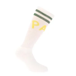 Underwear And Socks*Palm Angels College Socks in White yellow
