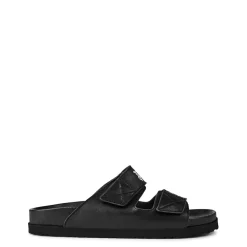 Beach Shoes*Palm Angels Flatform Sliders in Black