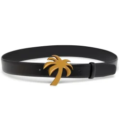 Belts*Palm Angels Palm Buckle Belt in Black