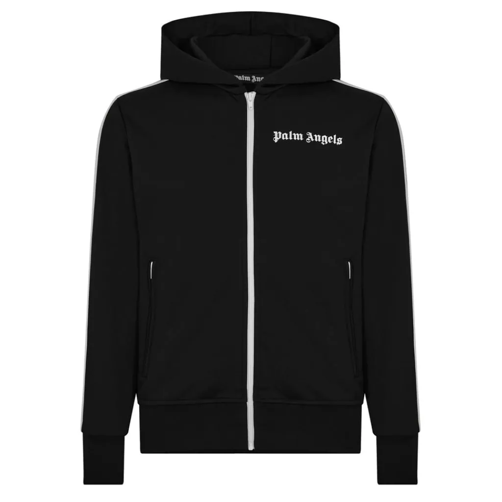 Tracksuits*Palm Angels Side Stripe Logo Hoodie in Black