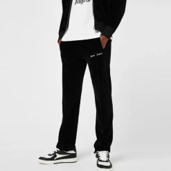 Tracksuits*Palm Angels Velvet Track Pant in Black